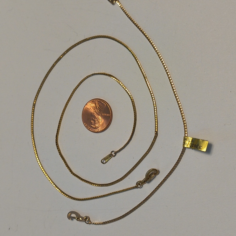 Gold Chain And Bracelet Set